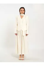 131049 V yaka Şallı Ceket