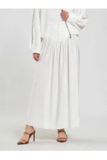 041171 Corset-style Long Front Buttoned Skirt