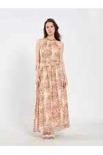111745 Long Chiffon Dress with Backless Design 111745 Long Chiffon Dress with Backless Design