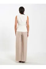 071892 Tokalı V Yaka Asimetrik Bluz