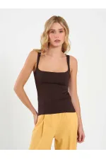 071857 Square Neck Strappy Blouse