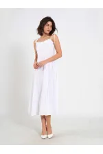 111554 Ruffled Voile Midi Dress