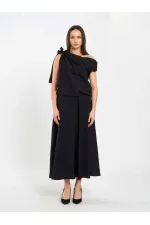 Jupe midi à volants 041162