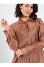 Chemise oversize brodée 080781