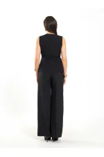 071892 Chemisier asymétrique à col en V et boucle