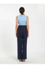 071894 Front Zipper Knitted Sleeveless Bodysuit