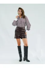 Chemise à col garni pour homme 080726