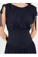 111691 Long Dress with Waistband