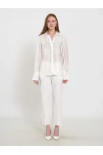 080820 Tencel Shirt with Lace Details