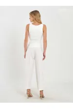 071857 Square Neck Strappy Blouse