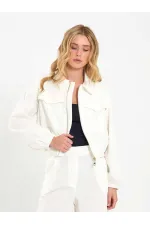 160896 Veste bomber à fermeture éclair frontale