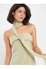 111706 Strapless Dress with Slit