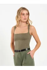 071857 Square Neck Strappy Blouse