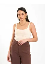 060332 U-Neck Slim Collar Tank Top