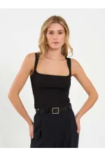 071857 Square Neck Strappy Blouse