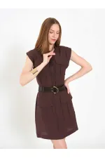 111720 Ayos Linen Mini Dress with Pocket Detail