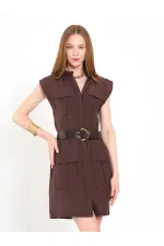 111720 Ayos Linen Mini Dress with Pocket Detail