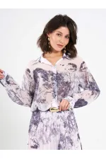 Chemise en mousseline effet aquarelle 080813