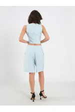 010876 Single Pleated Bermuda Shorts