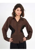 080812 Dantel Detaylı Gömlek