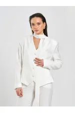 131049 Veste châle à col en V