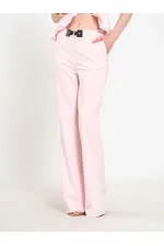 031673 Stella Straight Leg Trousers with Belt Buckle