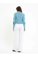 150525 Palm Tree Beaded Cardigan