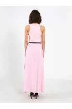 111711 Embellished Belted Dress