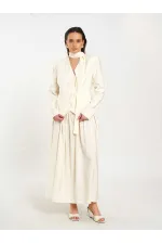 Jupe longue boutonnée sur le devant, style corset, référence 041171