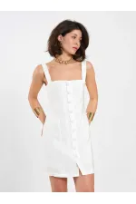 Robe courte boutonnée 111707