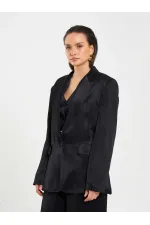 131055 Tek Düğme Oversize Ceket