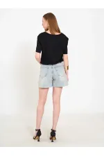 010877 Denim Mini Shorts