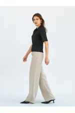 071824 Vatkalı Polo Yaka Bluz