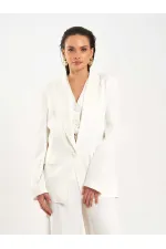 131055 Tek Düğme Oversize Ceket