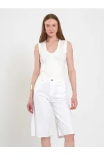 010878 Relaxed Fit Bermuda Denim Shorts