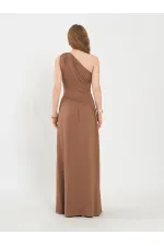 Robe corset asymétrique à taille 111688