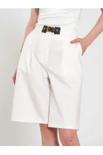 010880 Stella Bermuda Shorts with Buckle