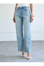 031666 Düz Paça Orta Bel Jeans