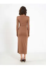 Robe midi drapée sur le devant 111699