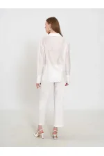 080820 Tencel Shirt with Lace Details