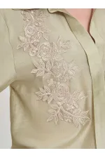 080820 Tencel Shirt with Lace Details