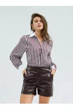 Chemise à col garni pour homme 080726