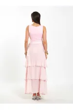 041040 Layered Ruffled Skirt