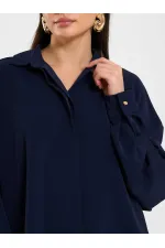 Chemise basique à patte de boutonnage cachée 080802