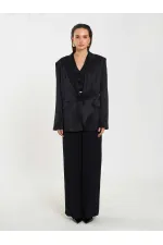 131055 Tek Düğme Oversize Ceket