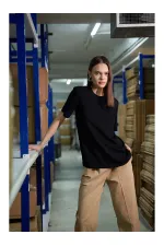 T-shirt oversize à col rond 050733