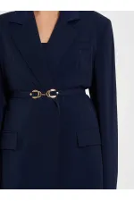 131060 Kemer Detaylı Oversize Ceket