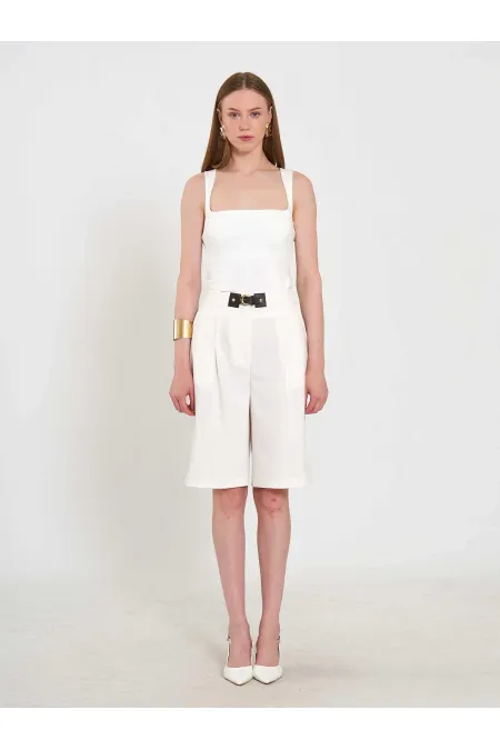 010880 Stella Bermuda Shorts with Buckle