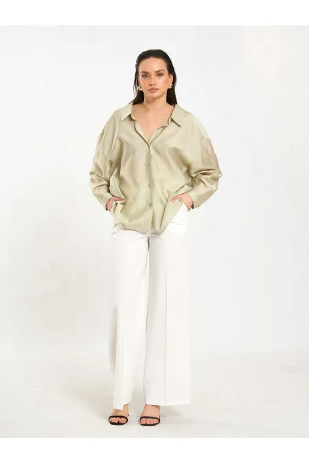 Chemise oversize à col ouvert 080811