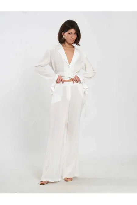 Pantalon à ceinture droite 031663